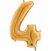 Číslice 4 zlatá (66cm,26")