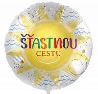 Fóliový balónek Šťastnou cestu CZ - 43cm