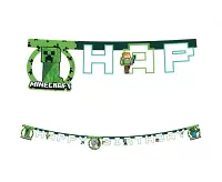 Party nápis Minecraft Creeper - Happy Birthday 200 cm