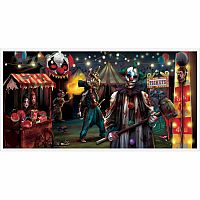 Halloweenská dekorace banner Creepy Carnevil - 165 x 85 cm