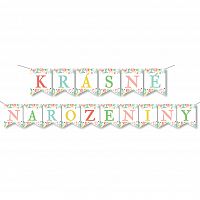 Papírový baner Krásné narozeniny
