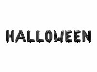 Foliový nápis Halloween - černý