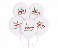 Latexové balonky Merry Christmas 30 cm - 5 ks