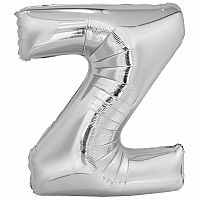 Foliové písmeno Z stříbrné 114 cm