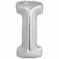 Foliové písmeno I stříbrné 114 cm