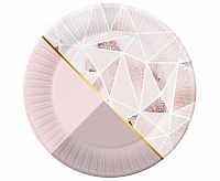 Papírové talířky Rose Chic - 18 cm