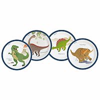 Papírové talířky Happy Dino 23 cm - 8 ks