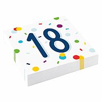 Papírové ubrousky - Konfety - číslo 18 - 20 ks