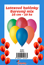 Latexové balonky - #080 Barevný mix 20 ks