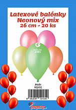 Latexové balonky - #081 Neonový mix 20 ks