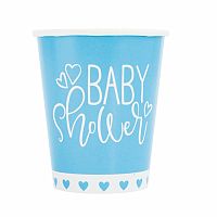 Papírové kelímky Baby Shower modré
