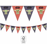 Vlaječková girlanda - Star Wars Mandalorian - Baby yoda Grogu