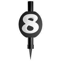Fontána černá s číslicí 8