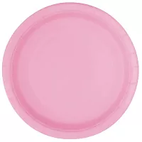 EKO Talířky papírové - světle růžové 18cm 8ks