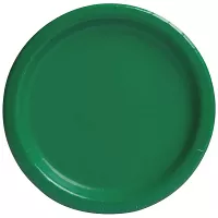 EKO Talířky papírové - tmavě zelené 23cm 8ks