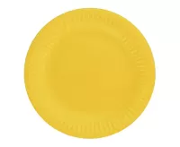 EKO Talířky papírové - žluté 18cm 6ks
