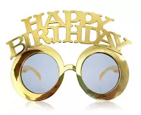 Plastové kulaté brýle Happy Birthday