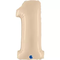 Fóliová číslice 1 krémová 102cm