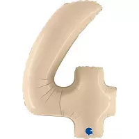 Fóliová číslice 4 krémová 102cm