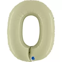 Fóliová číslice 0 olivová 102cm