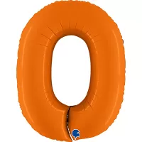 Foliová číslice - oranžová 0 102cm