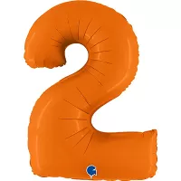 Foliová číslice - oranžová 2 102cm