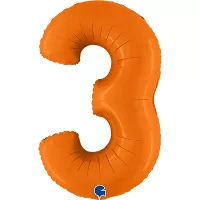 Foliová číslice - oranžová 3 102cm