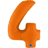 Foliová číslice - oranžová 4 102cm