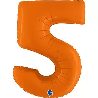 Foliová číslice - oranžová 5 102cm