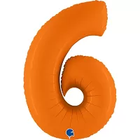 Foliová číslice - oranžová 6 102cm