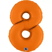 Foliová číslice - oranžová 8 102cm