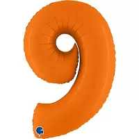 Foliová číslice - oranžová 9 102cm