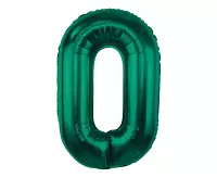 Foliová číslice - smaragdová zelená 0 - 85 cm