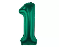 Foliová číslice - smaragdová zelená 1 - 85 cm