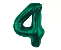 Foliová číslice - smaragdová zelená 4 - 85 cm