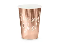 EKO Papírové kelímky She said yes - Rose gold