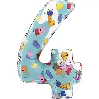 Foliová číslice 4 - Prasátko Peppa 66cm