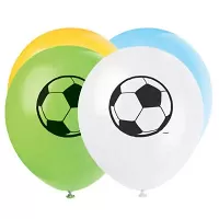 Latexové balonky Fotbalové míče barevné - 8 ks