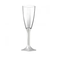 Sklenky na sekt šampusky s podstavcem perleťové - 6 ks