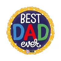 Fóliový balónek Kruh - Best Dad ever 46cm