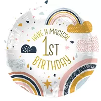 Foliový balonek Magical 1st birthday 45 cm