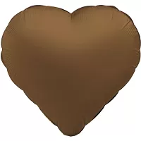 Foliový balonek srdce hnědé 45 cm