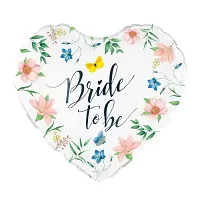 Fóliový balonek Bride to be, květy 45 cm