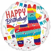 Foliový balonek Fiesta Happy Birthday 45 cm