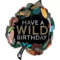 Foliový balonek List Have a Wild Birthday 76 cm
