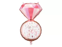 Foliový balonek prsten - She said yes 72 cm