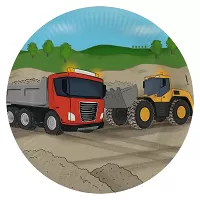 Papírové talíře - Stavba 23cm 8ks