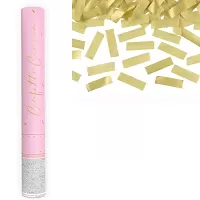 Vystřelovací konfety papírové zlaté pásky 40 cm