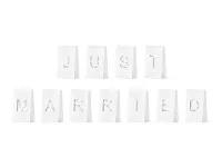 Papírové dekorační svatební sáčky Just Married 11 ks