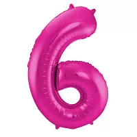 Foliová číslice - Magenta růžová 6 - 86 cm